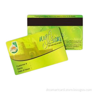 PVC CR80 magnetic striped cards 125khz compatible chip